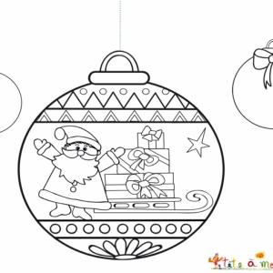 Modèle De Noël Pour Cahier De Coloriage Cadre Wth Noël éléments Boules Décoration