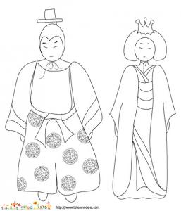 Coloriage poupées impériales