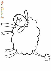 Coloriage agneau de Pâques