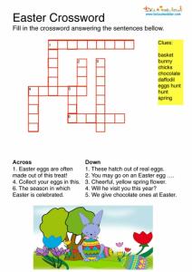 Mots croisés de pâques anglais 2