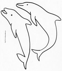 Coloriage de dauphin pour les enfants, à télécharger gratuitement et à imprimer. Un coloriage sur le thème de la mer pour occuper les enfants. Ce coloriage pourra être utilisé pour illustrer des dessins ou à coller dans un cahier de coloriages.