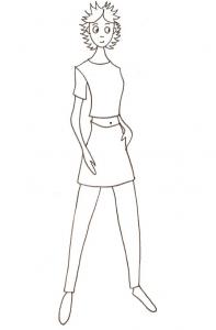 Coloriage d'une fille à imprimer