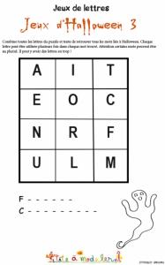 Puzzle de lettres d'Halloween 3