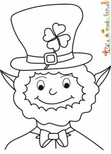 Coloriage du portrait du Leprechaun