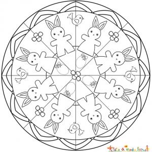 Mandala De Pâques Coloriage Mandala Paques Mandalas De