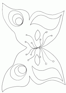 Coloriage masque papillon