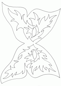Coloriage d'un masque de papillon 3