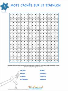Biathlon - jeu mots cachés 4