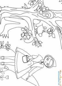 Coloriage Chaperon Rouge Et Loup