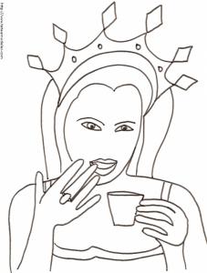 Une princesse buvant du thé