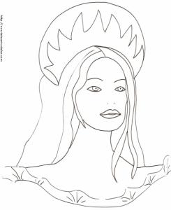 princesse : portrait de la princesse au diadème rond