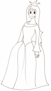 Dessin d'une petite princess