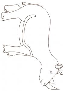 coloriage d'un rhinoceros