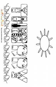 Coloriage prénom Thierry - lettres animaux
