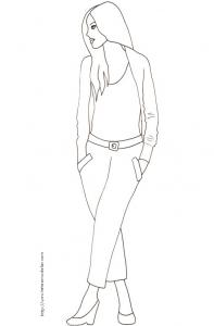 Coloriages De Top Model Les Coloriages De Manequins Tete A Modeler