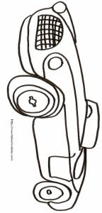 Coloriage d'une voiture décapotable