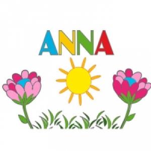 Coloriage de prénoms de fille dans un jardin