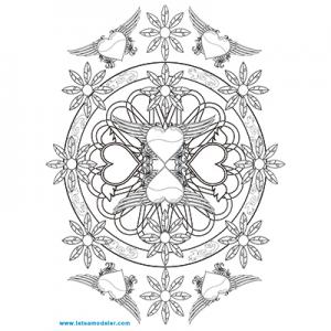 Coeur de rockeur, coloriage