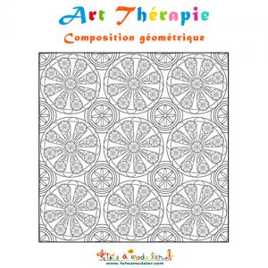 Art thérapie composition géométrique en cercles