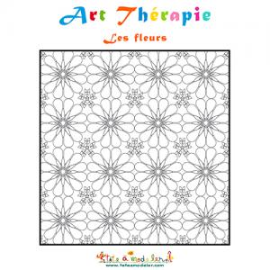Art Thérapie, coloriage des fleurs