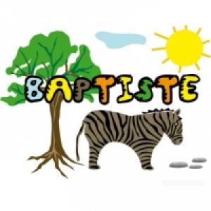 Coloriage prénom : Prénoms garçons decor savane