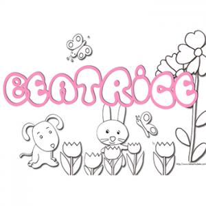 coloriage prénom Beatrice