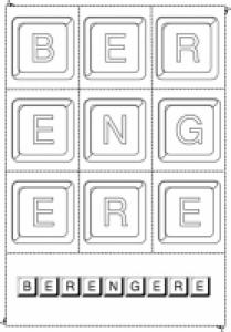 Jouer avec les lettres du prénom Bérangère