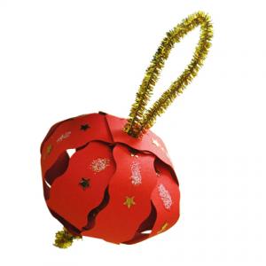 Boules De Noël En Papier Sur Tête à Modeler