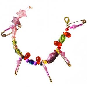 Bracelet en épingles et perles fantaisies