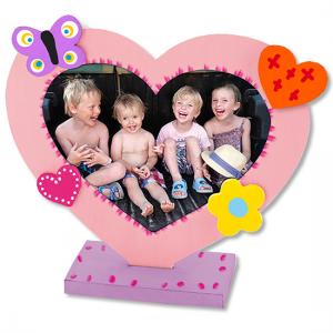 Cadre coeur en bois sur socle