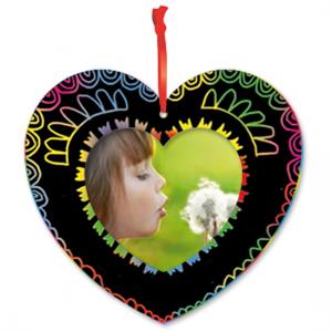 Cadre photo coeur en carte à gratter