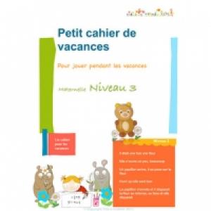 Cahier de Vacances maternelle niveau 3
