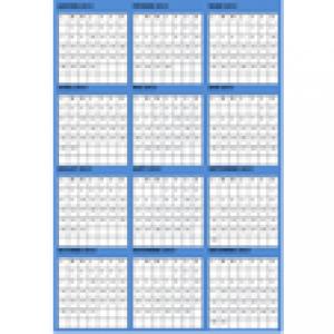 Calendrier mural bleu 2013