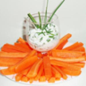 Bâtonnets de carotte et sa sauce