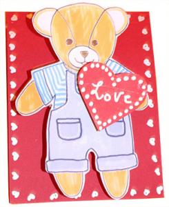 Carte Nounours De Saint Valentin Bricolage Saint Valentin Tete A Modeler