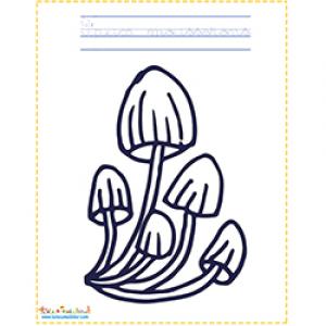 Champignons faux mousserons à colorier