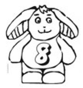 Coloriage du 8 dans le lapin