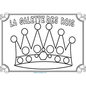 Coloriage d'une couronne de la galette des rois