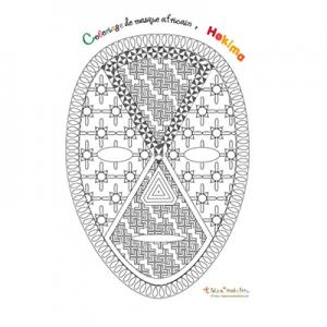 Coloriage du masque Hekima