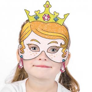 Coloriage d'un masque de princesse