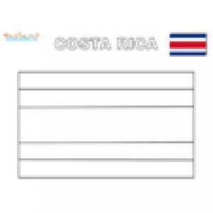 Coloriage du drapeau du Costa Rica