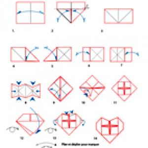 pliage du coeur origami
