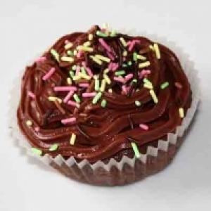 Cupcake au chocolat en poudre