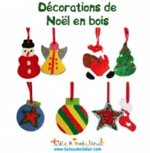 Décorations en bois de la Box de Noël