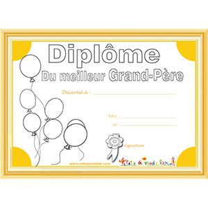 Diplôme encadré pour grand-père