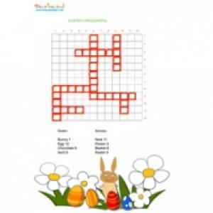 Mots croisés enfant en anglais sur Pâques