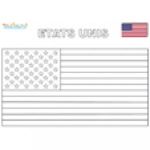 Coloriage drapeau des Etats-Unis