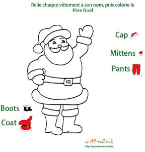 vêtements du Père Noël en anglais
