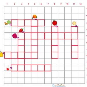 Imprimer une grille de mots croisés fruits cycle 2 grille 2
