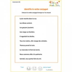 Exercice1 de grammaire CE2